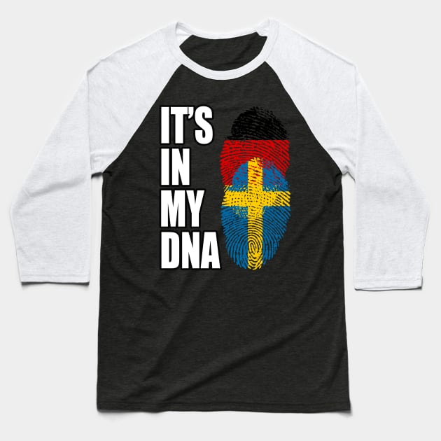 German and Swedish Mix DNA Heritage Baseball T-Shirt by Just Rep It!!